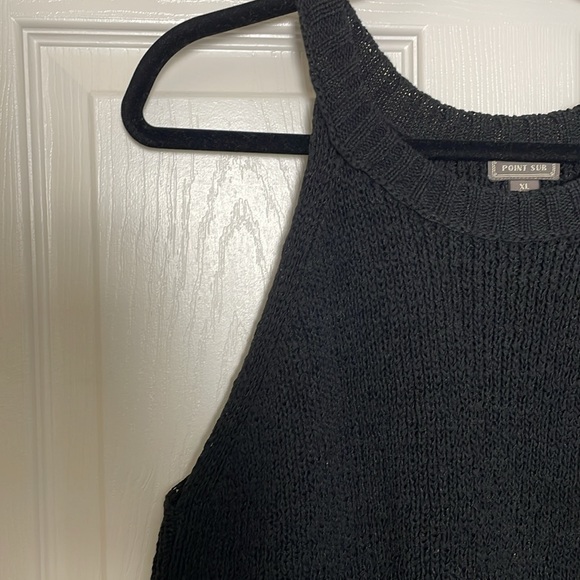 Point Sur: High Neck Sleeveless Sweater - Picture 7 of 11